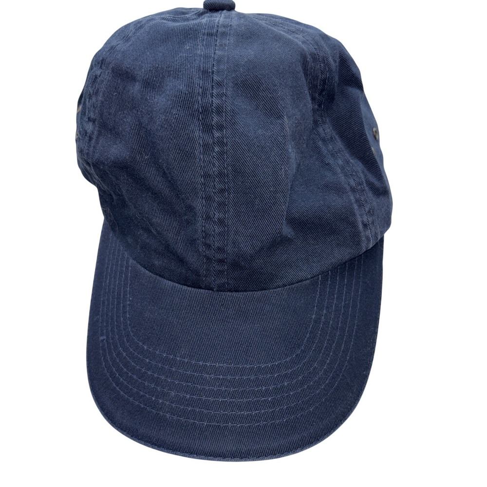 Navy Blue 100% Cotton Adjustable Strap Cap One Size